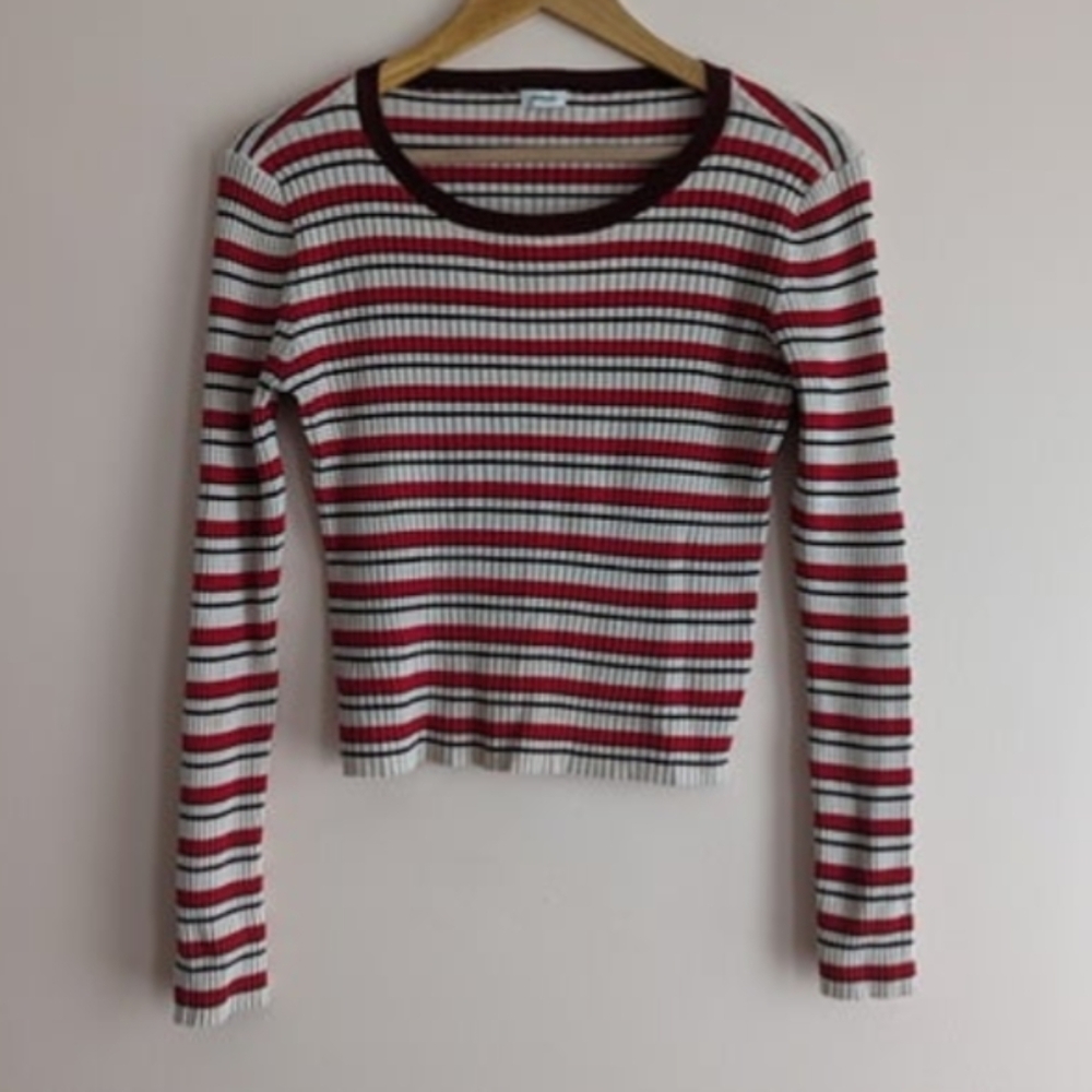 Garage Ribbed Striped Top Size large